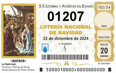 Comprar número 01207 para Lotería de Navidad 2024