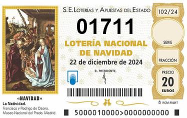 Comprar número 01711 para Lotería de Navidad 2024