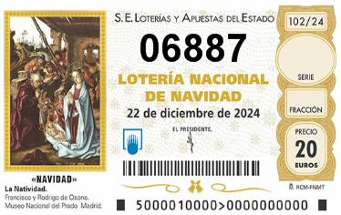 Comprar número 06887 para Lotería de Navidad 2024