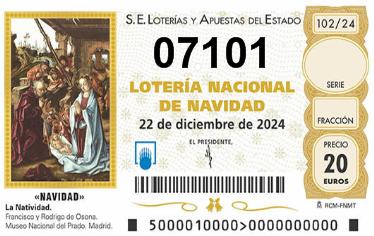 Comprar número 07101 para Lotería de Navidad 2024