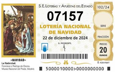 Comprar número 07157 para Lotería de Navidad 2024