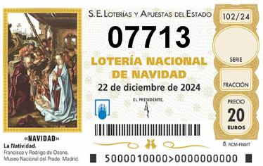 Comprar número 07713 para Lotería de Navidad 2024