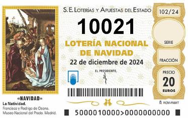 Comprar número 10021 para Lotería de Navidad 2024