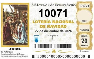 Comprar número 10071 para Lotería de Navidad 2024