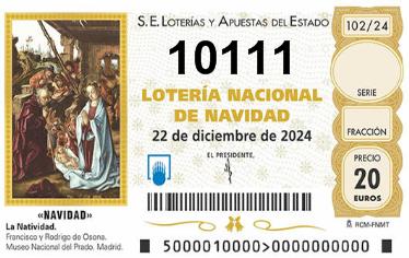 Comprar número 10111 para Lotería de Navidad 2024