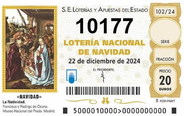 Comprar número 10177 para Lotería de Navidad 2024