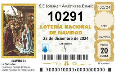 Comprar número 10291 para Lotería de Navidad 2024