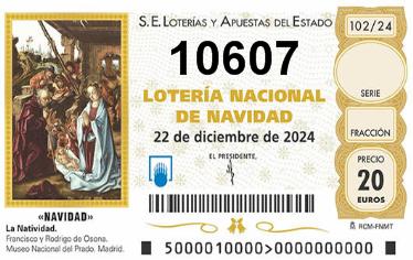 Comprar número 10607 para Lotería de Navidad 2024