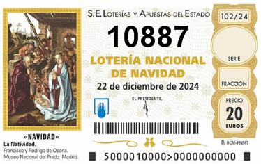 Comprar número 10887 para Lotería de Navidad 2024