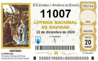 Comprar número 11007 para Lotería de Navidad 2024