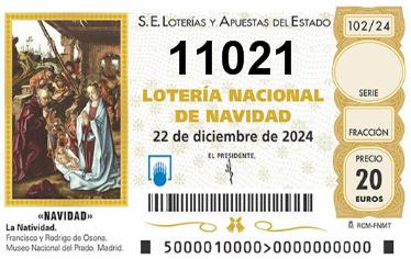 Comprar número 11021 para Lotería de Navidad 2024