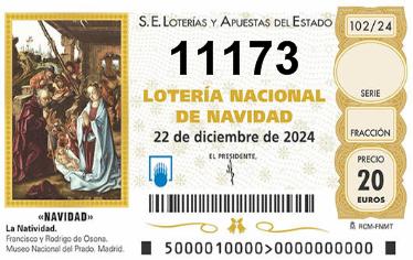 Comprar número 11173 para Lotería de Navidad 2024