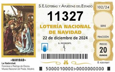 Comprar número 11327 para Lotería de Navidad 2024