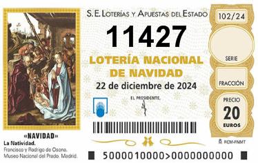 Comprar número 11427 para Lotería de Navidad 2024