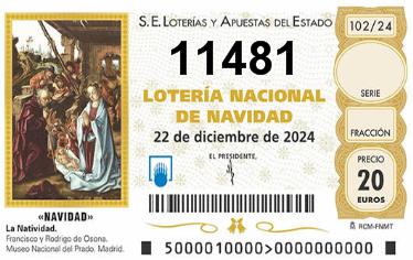 Comprar número 11481 para Lotería de Navidad 2024