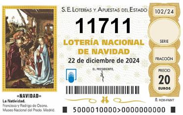 Comprar número 11711 para Lotería de Navidad 2024