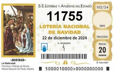 Comprar número 11755 para Lotería de Navidad 2024