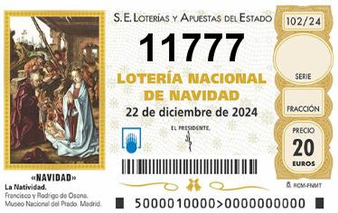 Comprar número 11777 para Lotería de Navidad 2024