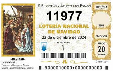 Comprar número 11977 para Lotería de Navidad 2024