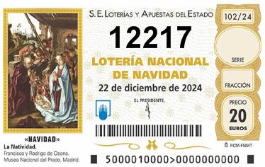 Comprar número 12217 para Lotería de Navidad 2024