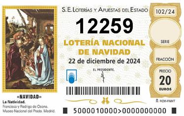 Comprar número 12259 para Lotería de Navidad 2024