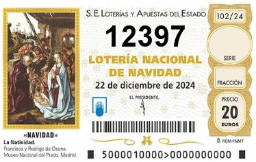 Comprar número 12397 para Lotería de Navidad 2024