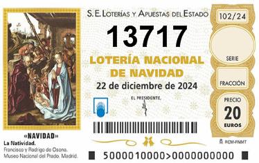 Comprar número 13717 para Lotería de Navidad 2024