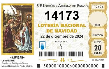 Comprar número 14173 para Lotería de Navidad 2024