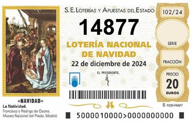 Comprar número 14877 para Lotería de Navidad 2024