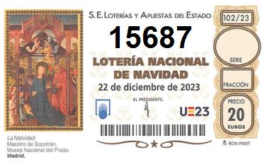 Comprar número 15687 para Lotería de Navidad 2024