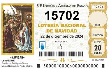 Comprar número 15702 para Lotería de Navidad 2024