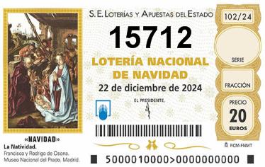 Comprar número 15712 para Lotería de Navidad 2024