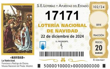 Comprar número 17171 para Lotería de Navidad 2024