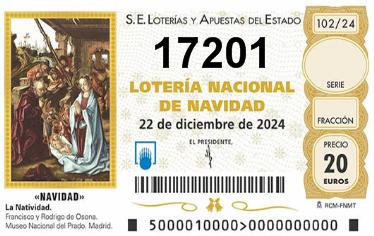 Comprar número 17201 para Lotería de Navidad 2024