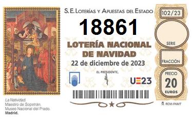 Comprar número 18861 para Lotería de Navidad 2024