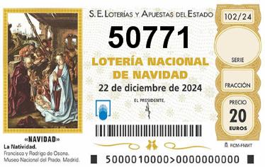 Comprar número 50771 para Lotería de Navidad 2024