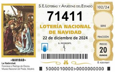 Comprar número 71411 para Lotería de Navidad 2024