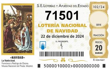 Comprar número 71501 para Lotería de Navidad 2024