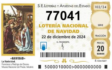 Comprar número 77041 para Lotería de Navidad 2024