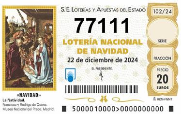 Comprar número 77111 para Lotería de Navidad 2024