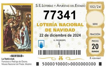 Comprar número 77341 para Lotería de Navidad 2024