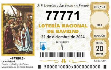 Comprar número 77771 para Lotería de Navidad 2024