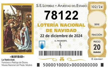 Comprar número 78122 para Lotería de Navidad 2024