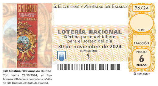 Décimo 96696 ganador de la lotería nacional del sabado 30 de noviembre